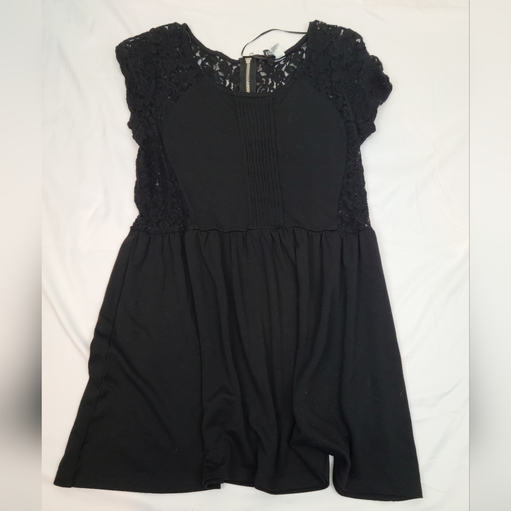 L | Divided | Black Dress with Lace Back